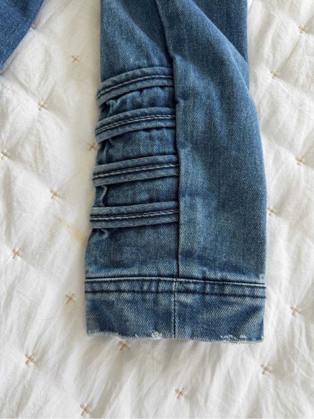 Collection By Cezele Military-Style Denim Jacket with Gold Buttons - Picture 7 of 8